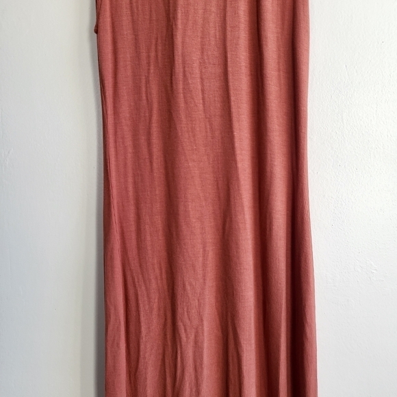 New WeWoreWhat Ribbed Knit Slip Bodycon Midi Dress In Clay NWT Size Medium - Picture 8 of 14